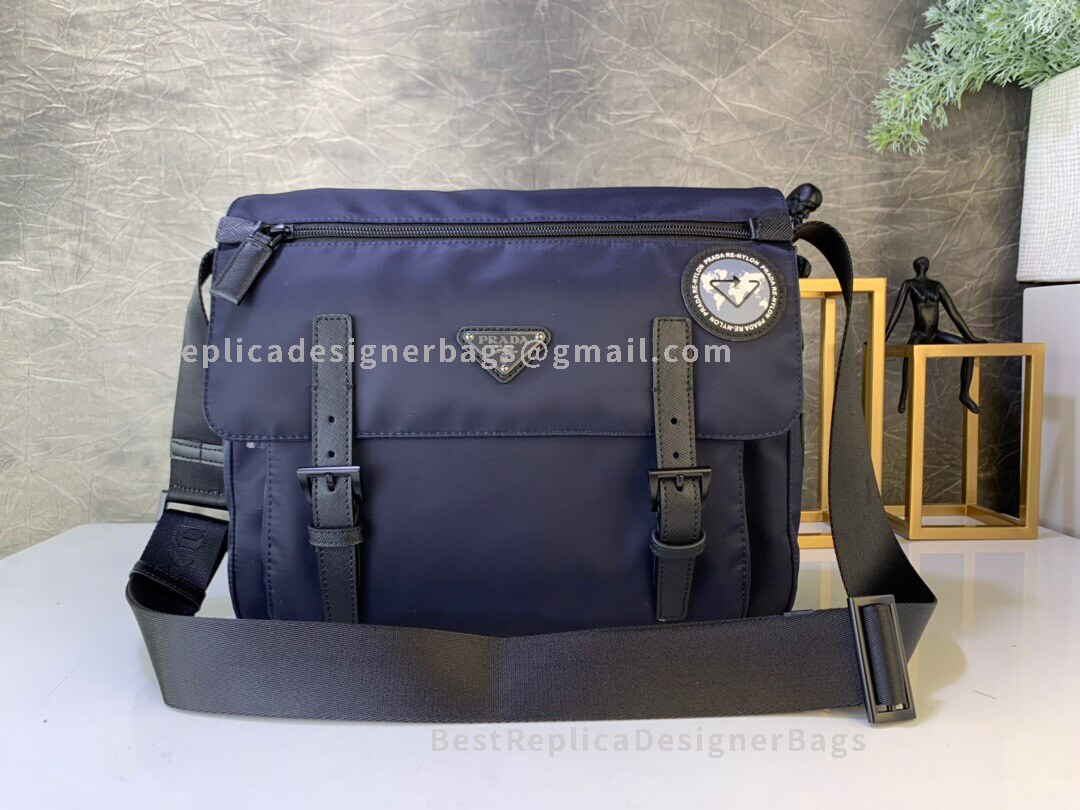 Prada Light Blue Nylon Bag 671